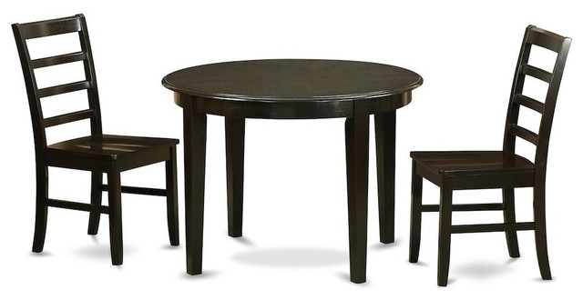 3 Piece Small Kitchen Table And Chairs Set Table And 2 Wood Dining Chairs Contemporary Dining Sets By Bisonoffice