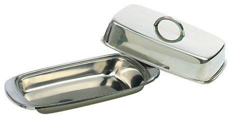 Norpro Stainless Steel Covered Double Butter Dish