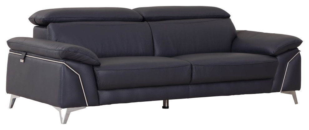 Lazio Contemporary Genuine Italian Leather Sofa - Contemporary - Sofas ...