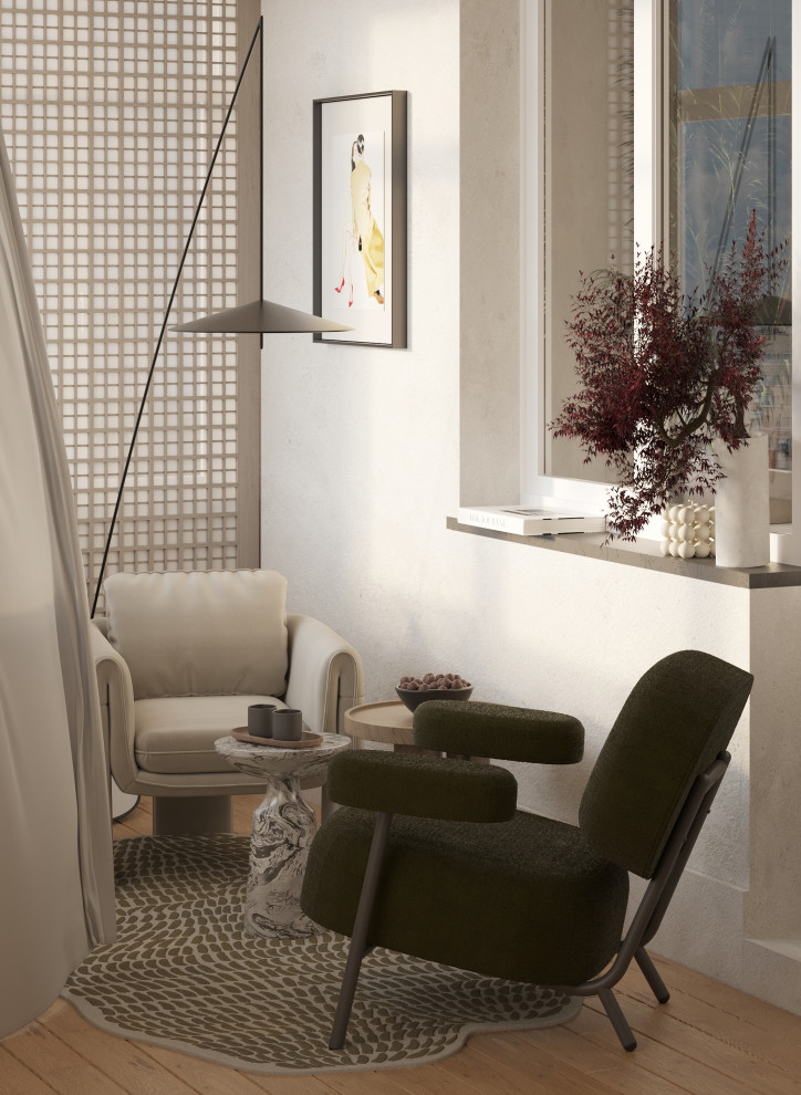 Дизайн-проект лоджии в стиле Джапанди