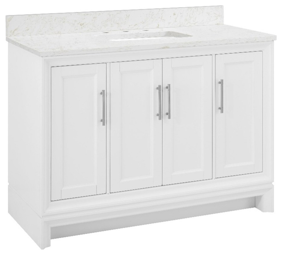 ED Ellen DeGeneres Anaheim 48" Vanity in White with Calacatta Eng