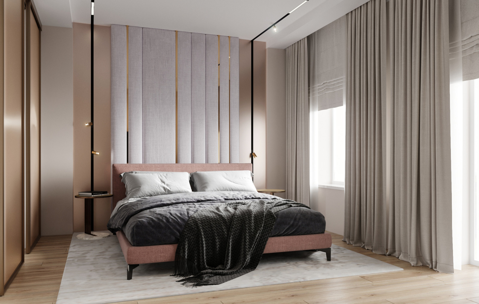 Спальня в стиле фьжн