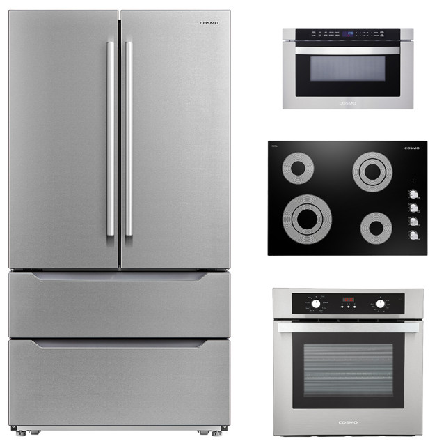 4PC Package 30" Cooktop 24" Wall Oven 24" Microwave Drawer