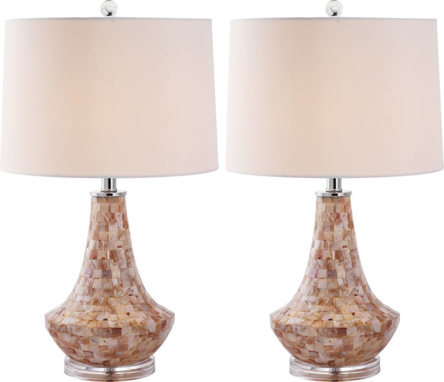 Safavieh Lighting Collection Kobe Ivory S 24 Inch Table Lamp Set Of 2