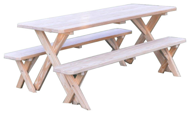 Picnic Table With Detached Benches - The Arts