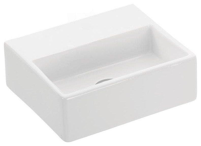 WS Bath Collections Quattro 30.00 Quattro 13" Rectangular Ceramic - White