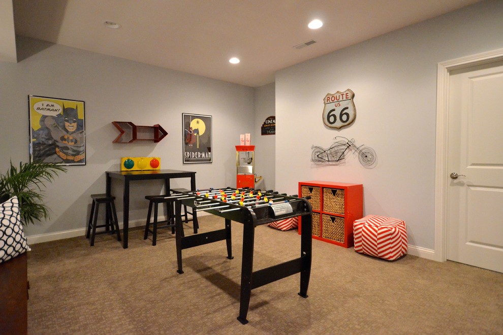 Basement - transitional basement idea in Cincinnati
