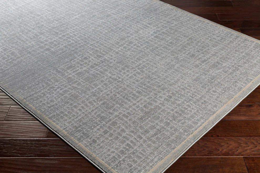 Tranquil Modern Medium Gray, Taupe Area Rug Contemporary Area Rugs