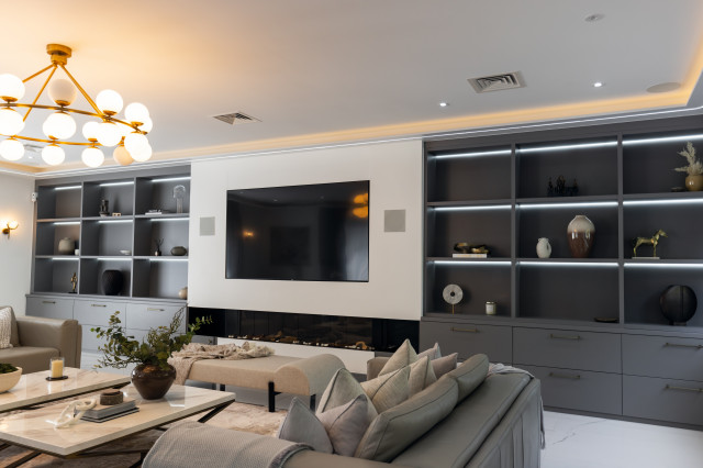Dust Grey Large Alcove Cabinets contemporary-vardagsrum