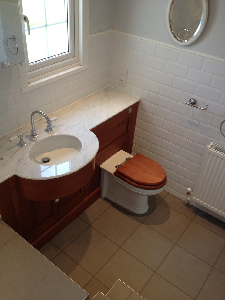 Design ideas for a transitional bathroom in Kent.
