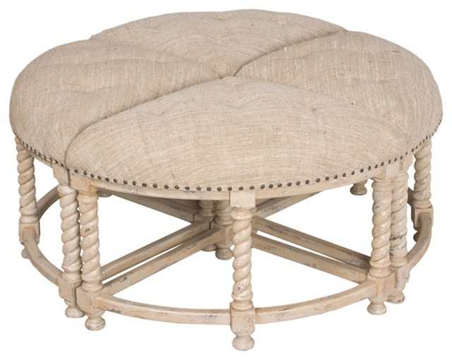 Ottoman Table Farmhouse Footstools And Ottomans by Ownax (VaasuHomes)