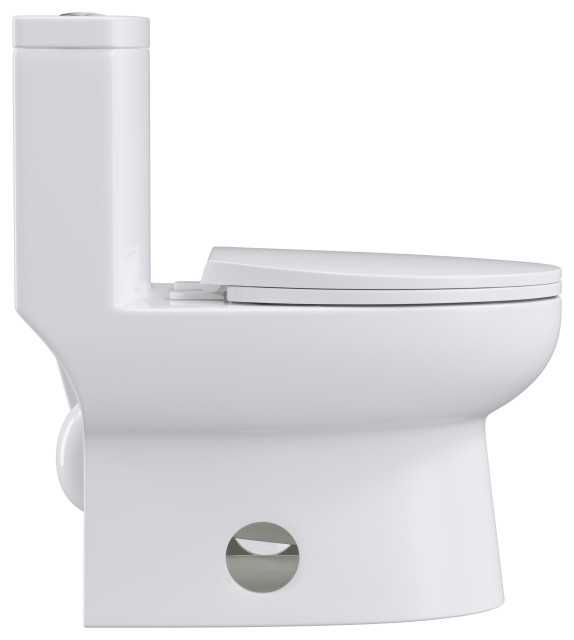 DualFlush Elongated OnePiece Toilet (Seat Included) Contemporary