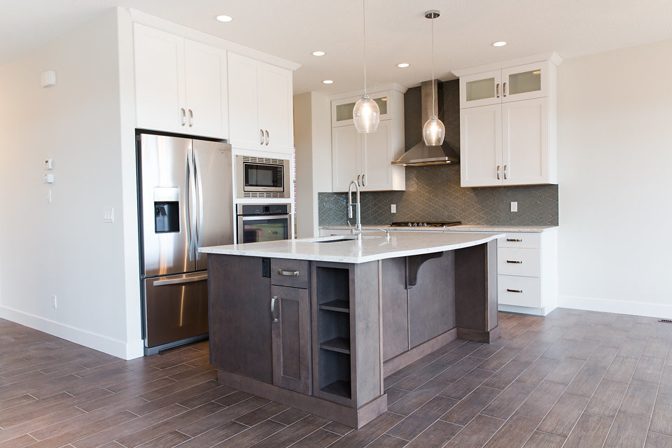 Inspiration for a transitional kitchen remodel in Calgary
