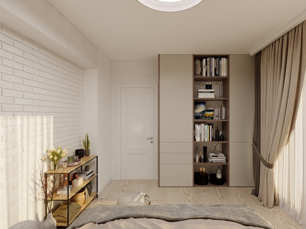 Светлая спальная комната