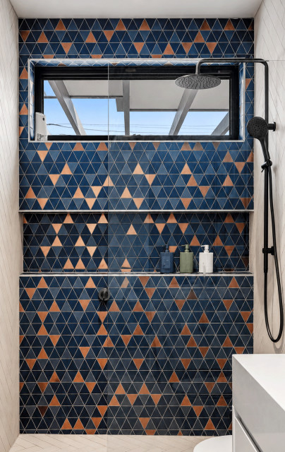 Blue Mosaic contemporary-bathroom
