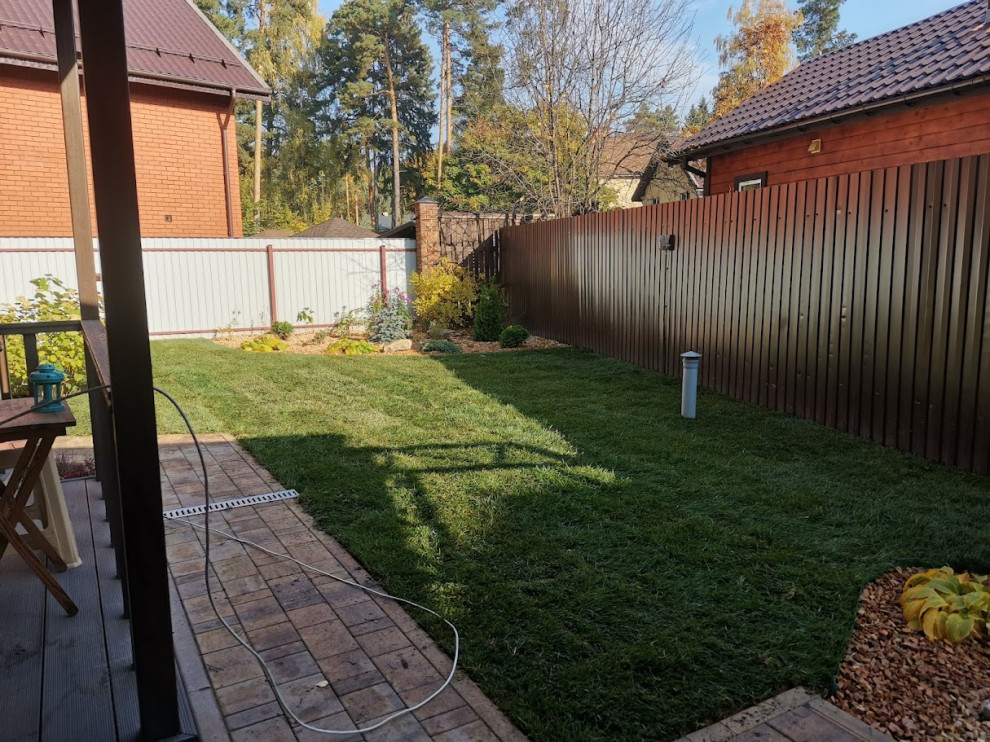 Реализация ландшафтного проекта на площади 300м2.