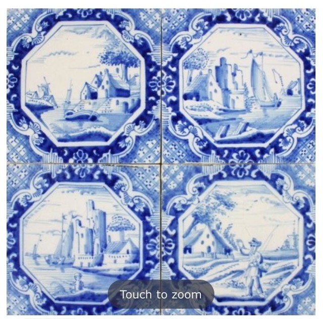 Antique Tiles Landscape B Beach Style Wall And Floor Tile By Antique Tiles Landscape B