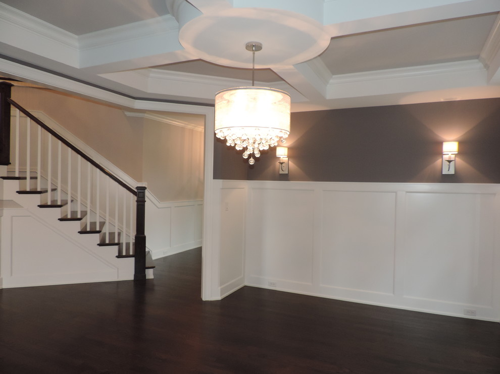 Inspiration for a transitional dining room remodel in Chicago