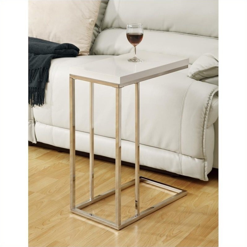 Monarch Accent End Table in Gray Cement Contemporary Side Tables