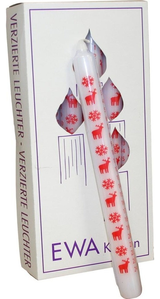 German Advent Candle, White Contemporary Candles by BisonOffice
