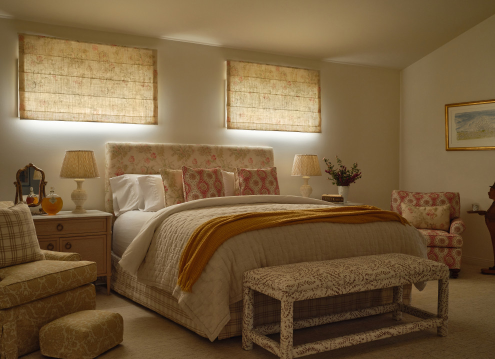 Elegant bedroom photo in Los Angeles