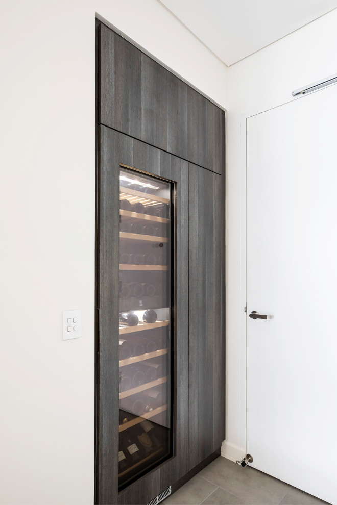 Photo of a contemporary wine cellar in Sydney.