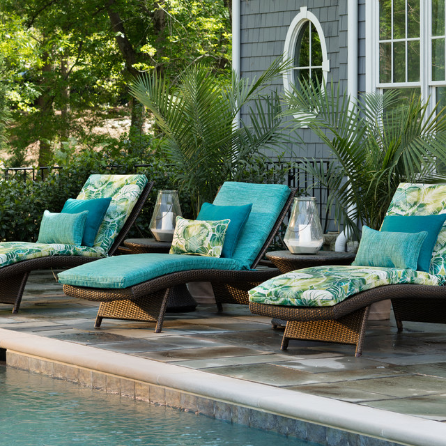 tropical outdoor chaise lounge cushion