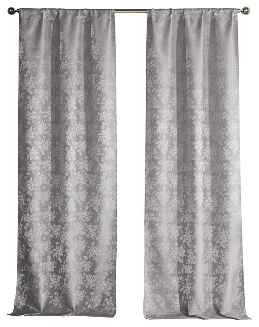 Brienna Pole Top Pair Panel Set Of 2 Steel Gray Contemporary
