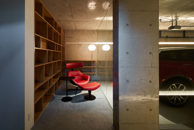 回廊の家 moderne-bureau-a-domicile