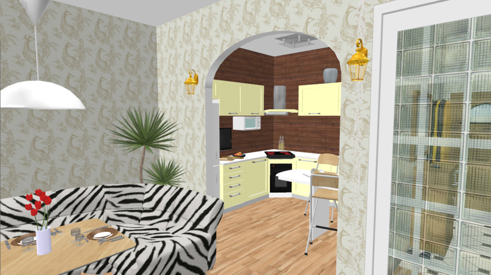 Перепланировка двушки 60м2 в квартиру с большой студией по Фэн-шуй