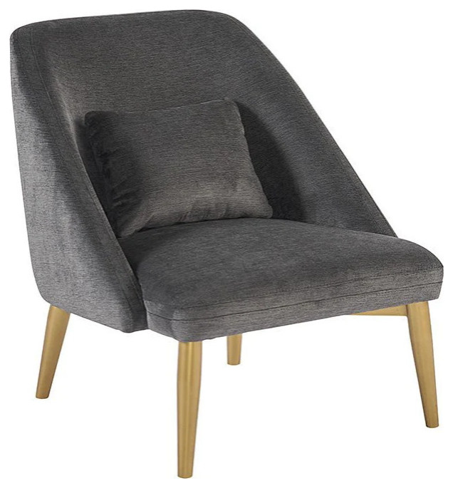 Forrester Lounge Chair, Polo Club Kohl Gray Contemporary Indoor Chaise Lounge Chairs by