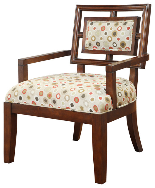 Madison Park Daphine Square Back Exposed Wood Arm Chair