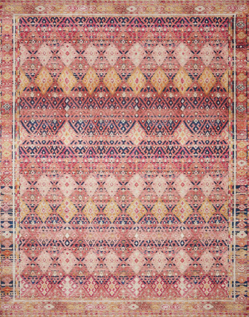 Loloi II Layla Lay15 Traditional Magenta/Multi 2'0"x5'0" Rug, 2'0"x5'0