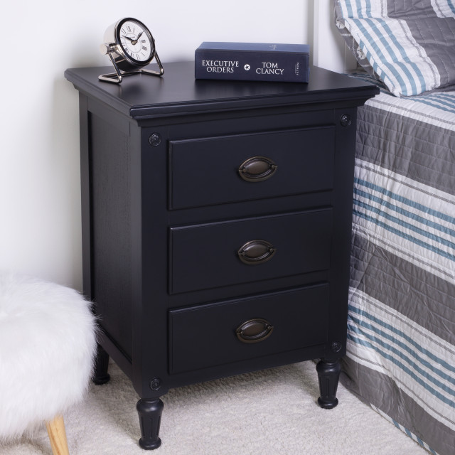 Butler Easterbrook Black Nightstand - Traditional - Nightstands And Bedside  Tables - by HedgeApple | Houzz
