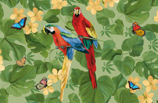 Large Indoor Parrot Gallery Door Mat