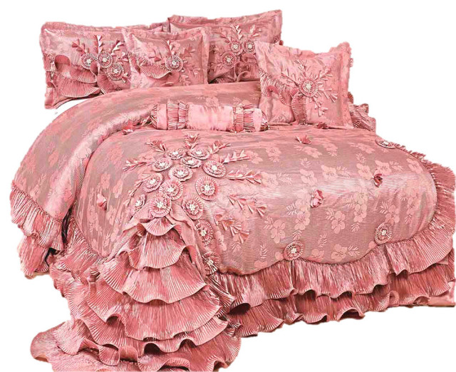 6 Piece Faux Satin Piecenk Royal Dreams Comforter Set