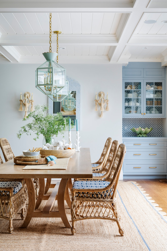 Dining room - coastal dining room idea in Boston