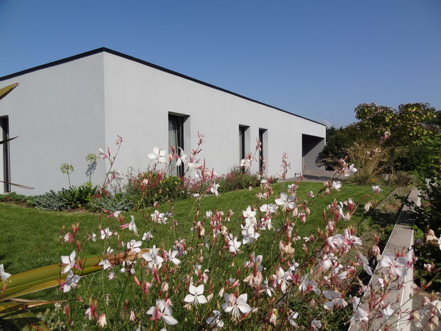 Maison de plain pied trendy-hus-og-facade