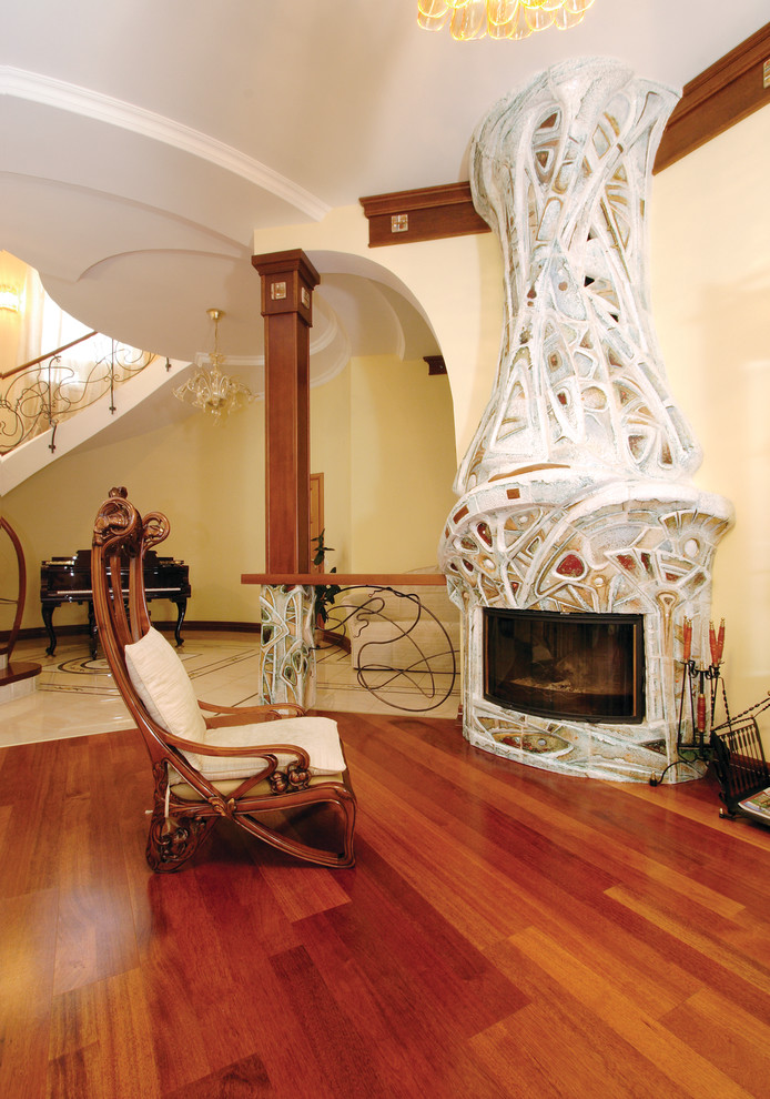 Отделка камина «Первый снег»