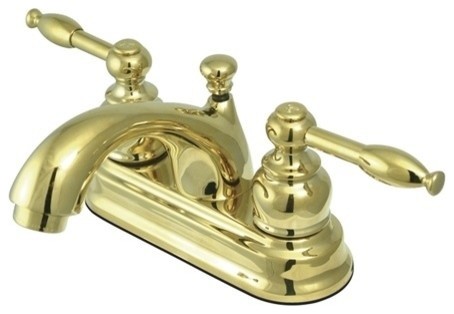 Kingston Brass KB2602KL 4 in. Centerset Bathroom Faucet, Polished Brass