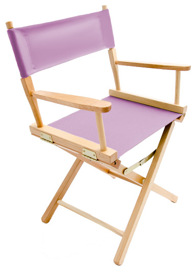 Gold Medal 18" Natural Contemporary Director's Chair, Piggy Pink