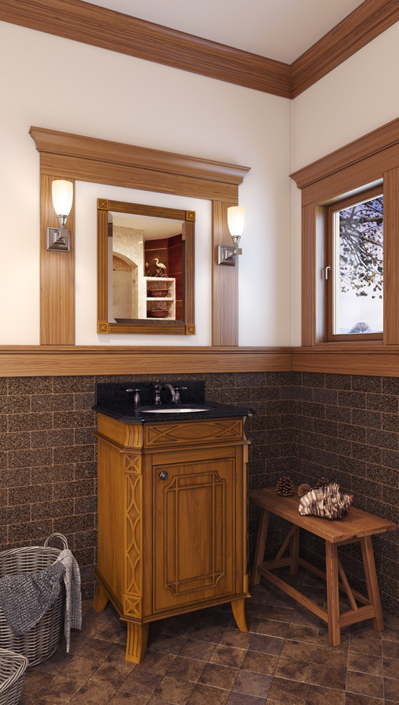 Example of a classic bathroom design in Orange County