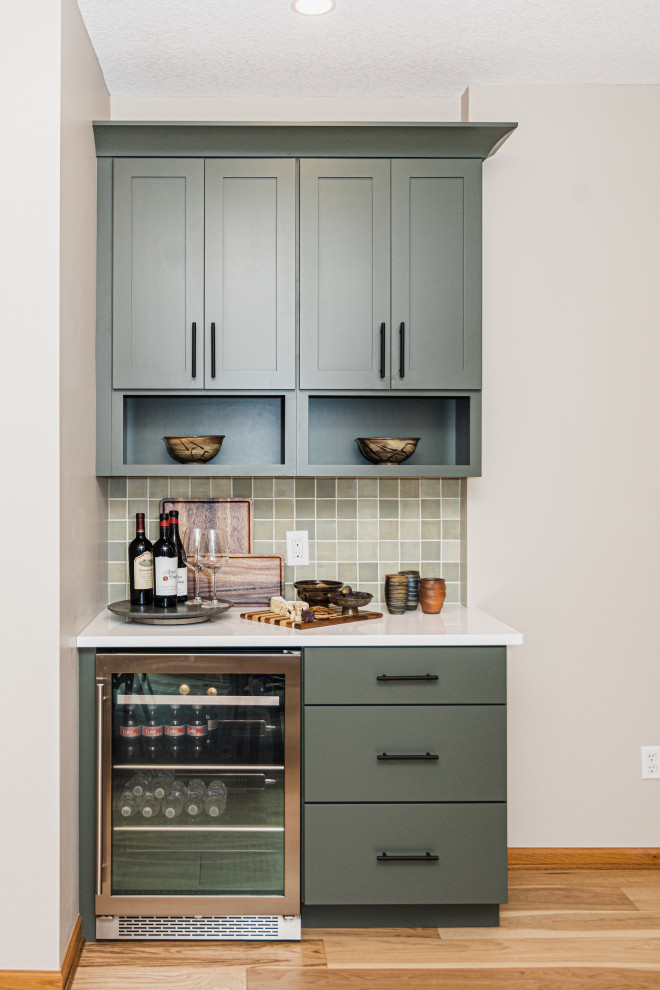 Green on Green Modern Kitchen Transitional Home Bar Other by