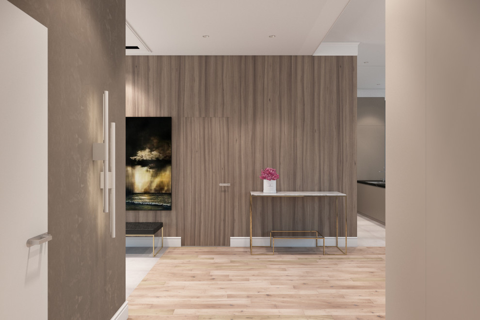 Гостиная с кухней в загородном доме