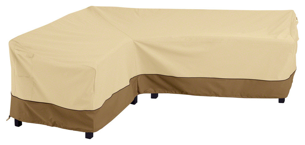 Patio Facing L Shape Sectional Lounge Set Cover Durable Contemporary Outdoor Furniture Covers By Virventures