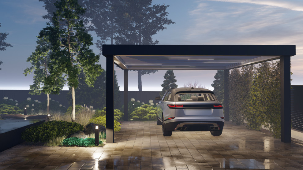 Зона парковки ночью