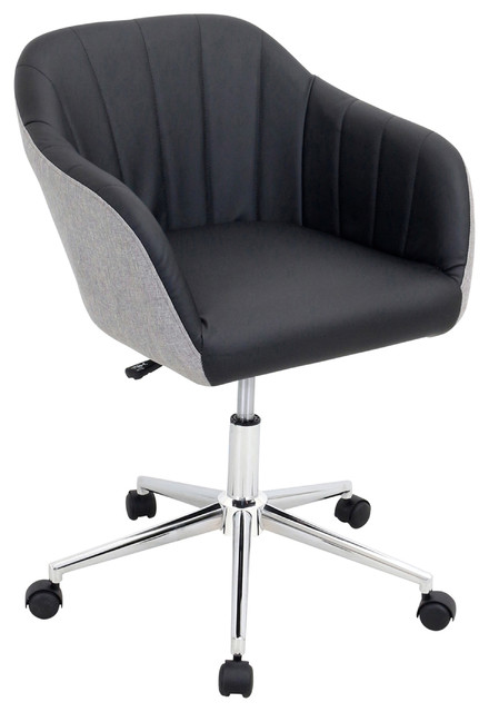 shelton modern office chair, black and gray - contemporary shelton modern office chair, black and gray - contemporary