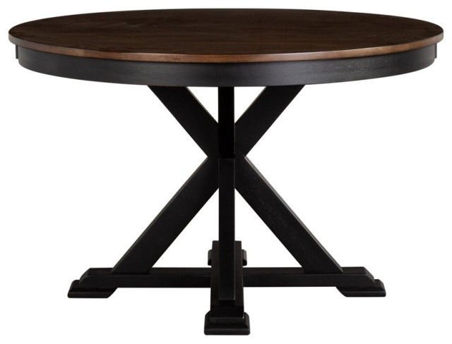 A-America Stone Creek Wood Extendable Oval Dining Table in Chickory Chocolate