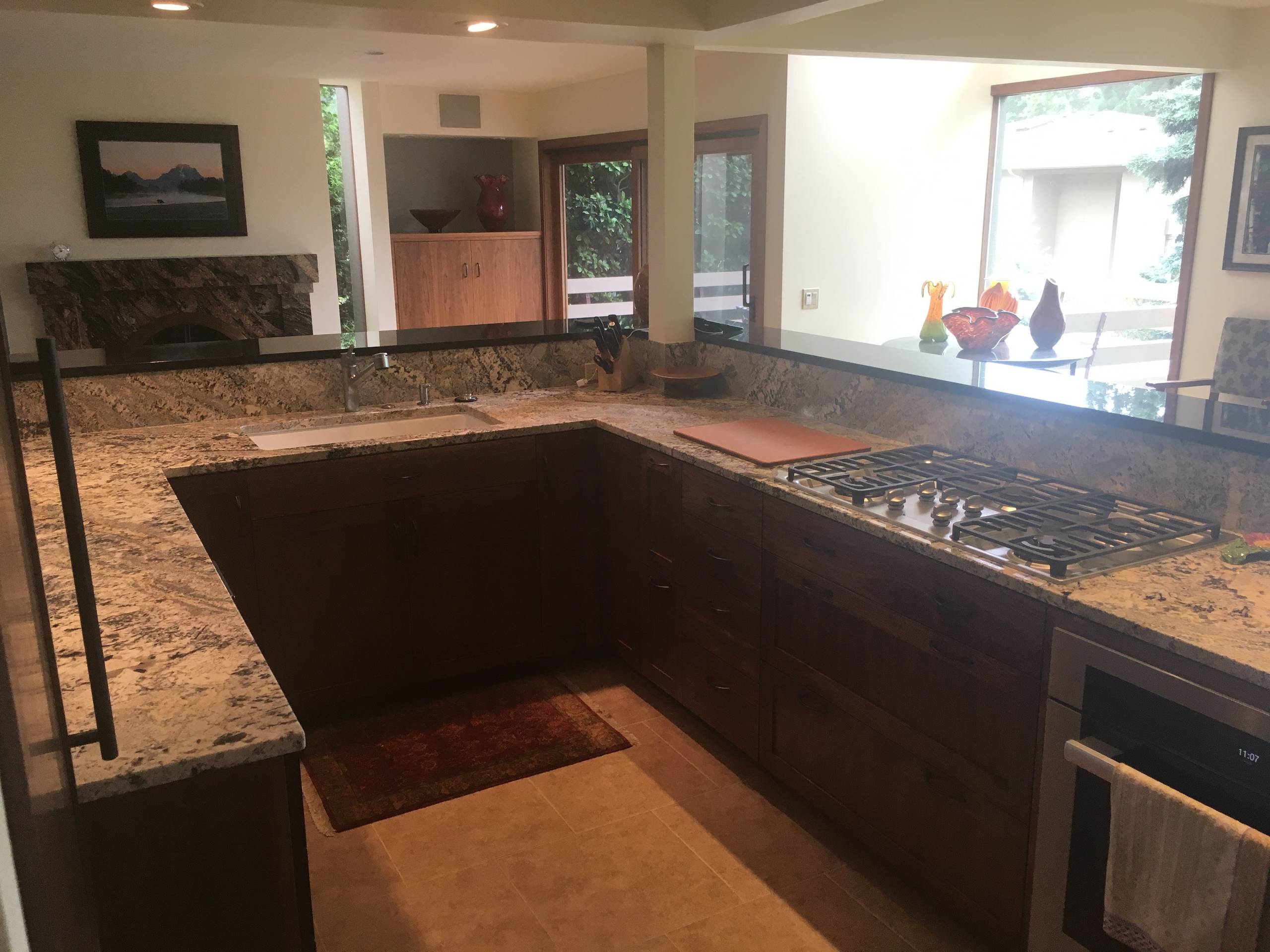 Bellevue/Kitchen Walnut Cabinets