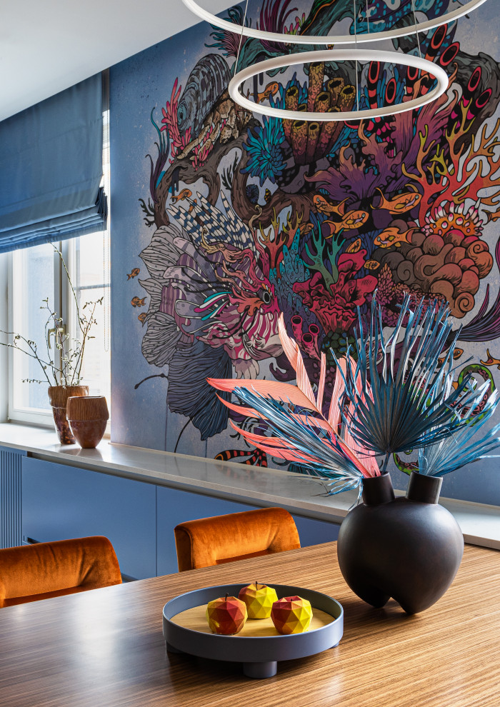 Современный интерьер в ярких цветах